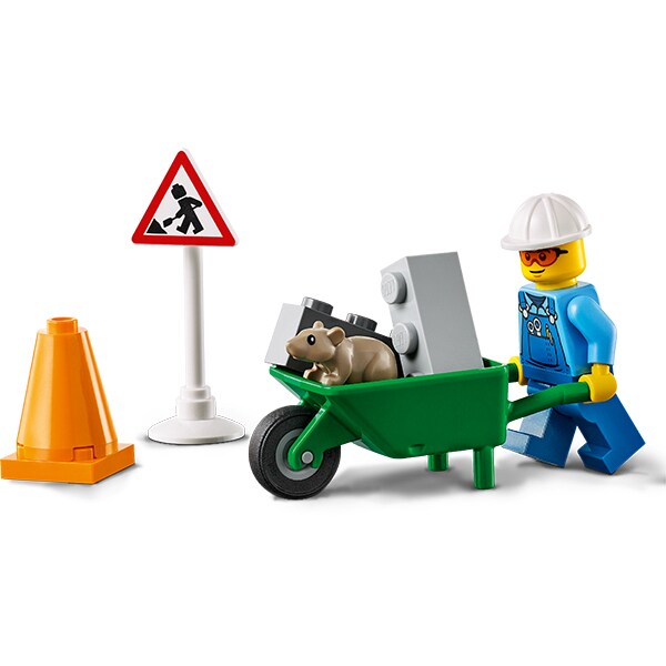LEGO City: Camion pentru lucrari rutiere 60284, 4 ani+, 58 piese