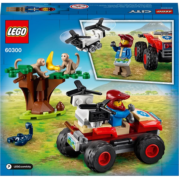 LEGO City: ATV de salvare a animalelor salbatice 60300, 5 ani+, 74 piese