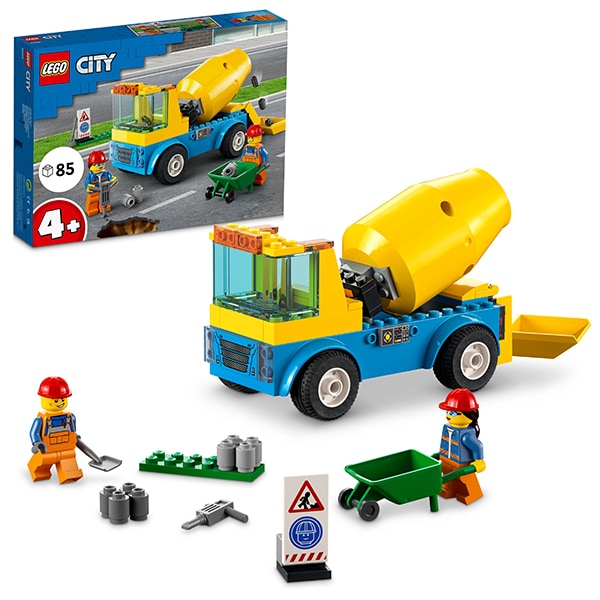 LEGO City: Autobetoniera 60325, 4 ani+, 85 piese