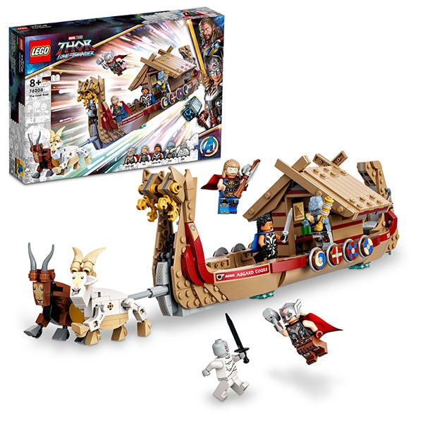 Menda City Admirable close LEGO Marvel: Barca trasa de capra 76208, 8 ani+, 564 piese