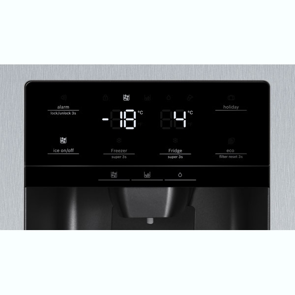 Side by Side BOSCH KAG93AIEP, No Frost, 560 l, H 178.7 cm, Clasa E, inox