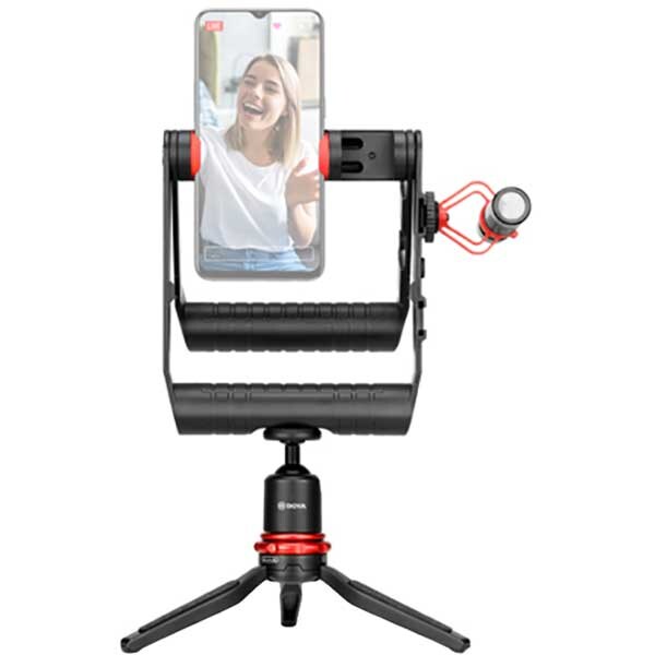 Kit profesional vlogging BOYA BY-VG380, microfon condensator, mini tripod, negru