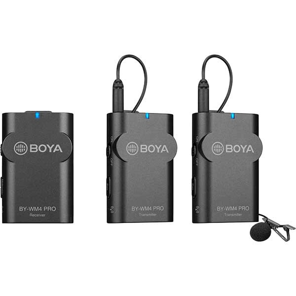 Kit lavaliere wireless BOYA BY-WM4 Pro k2, TRS & TRRS Jack 3.5mm, gri