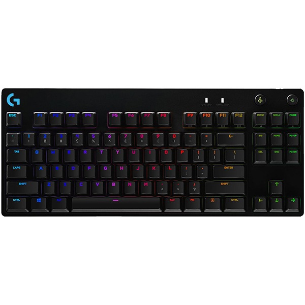 Tastatura Gaming Mecanica Logitech Pro Gx Blue Usb Layout Us Int Negru
