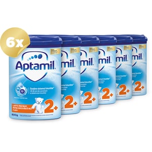 Pachet 6 x lapte praf APTAMIL Junior 2+ Pronutra Advance PACK02, 2 ani+, 800g