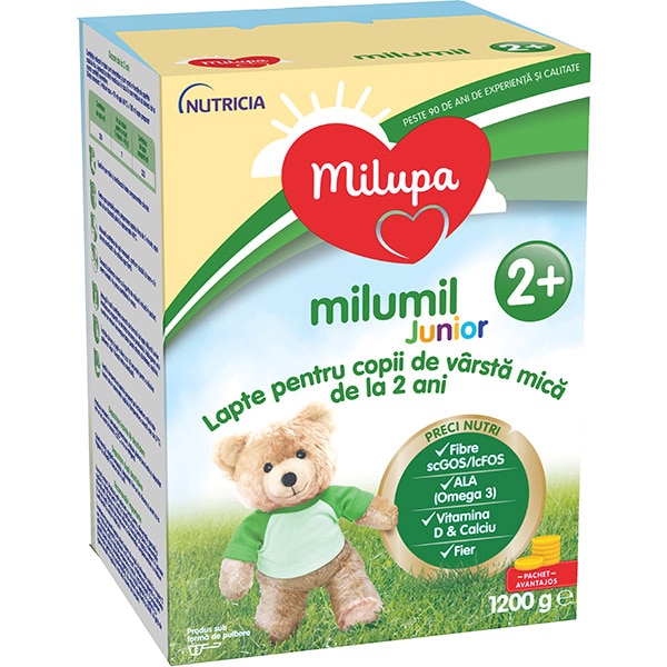 Lapte praf MILUPA MILUMIL Junior 2+ PreciNutri 586890, 2 ani+, 1200g