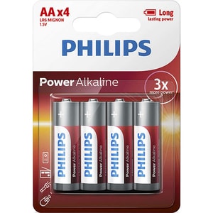 Baterie alcalina PHILIPS LR6, AA, 4 bucati