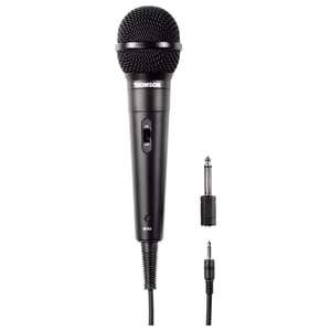 Microfon dinamic karaoke THOMSON M150, Jack 3.5 mm, negru