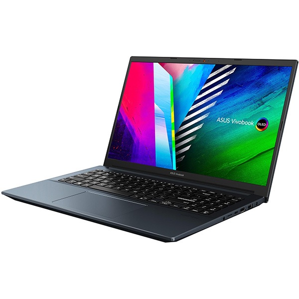 Laptop ASUS Vivobook Pro 15 OLED M3500QA-L1166, AMD Ryzen 7 5800H pana la 4.4GHz, 15.6" Full HD, 8GB, SSD 512GB, AMD Radeon, Free Dos, albastru