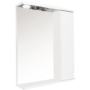 Oglinda baie cu dulap Badenmob Seria 786, 60 x 14 x 71 cm, Iluminare LED, alb
