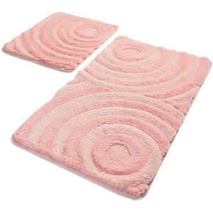 Set 2 covorase baie Wave Powder, 60 x 100 cm, 50 x 60 cm, roz