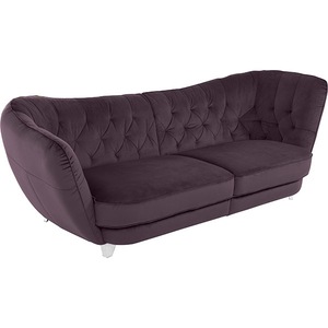 Canapea fixa Georgia Velvet F607, 3 locuri, 256 x 115 x 98 cm, violet