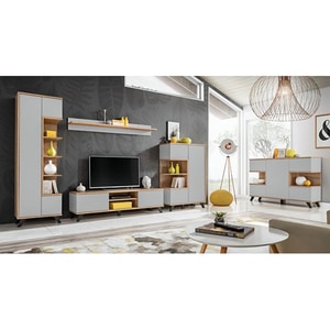 Comoda living Bogota, stejar riviera-gri perlat, 160 x 40 x 106 cm