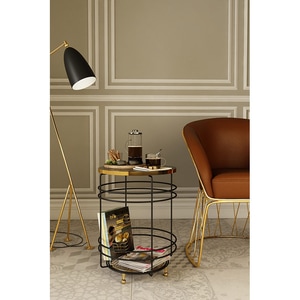Masuta cafea BinoAvantgarde01, 40 x 40 x 55 cm, auriu