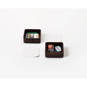 Cutie depozitare Kono, 10 x 12 x 4.6 cm, maro-alb