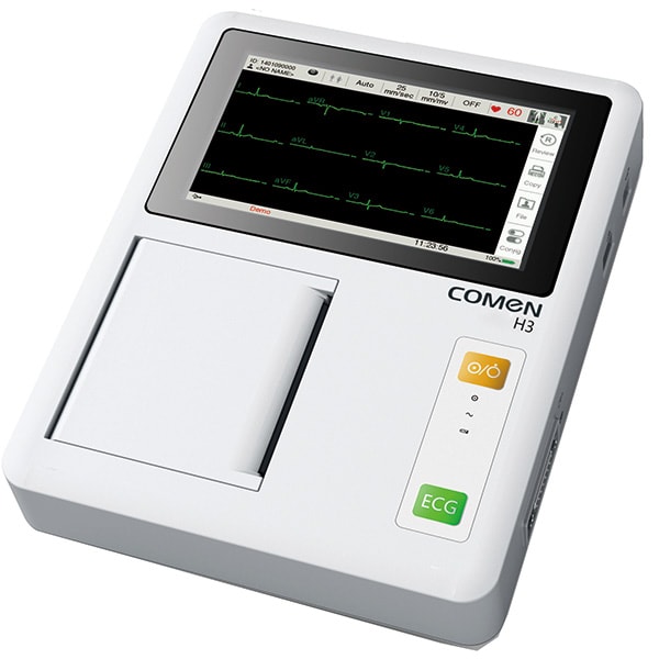 Electrocardiograf COMEN H3, 6.2", Touch screen, Acumulator Li-Ion, crem