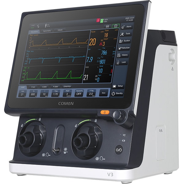 Ventilator configuratie standard COMEN V3, alb