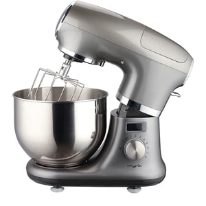 Mixer cu bol MYRIA MY4452, 5.5l, 1000W, 8 trepte viteza, argintiu-bej