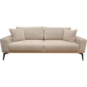 Canapea fixa Etik, 3 locuri, 220 x 90 x 76 cm, bej