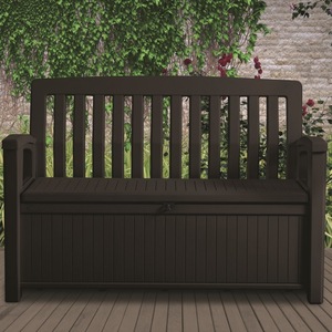 Canapea terasa KETER Patio, plastic, 132.7 x 61.2 x 88 cm, maro