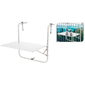 Masuta terasa KOOPMAN X99000490, metal, 60 x 43 cm, alb