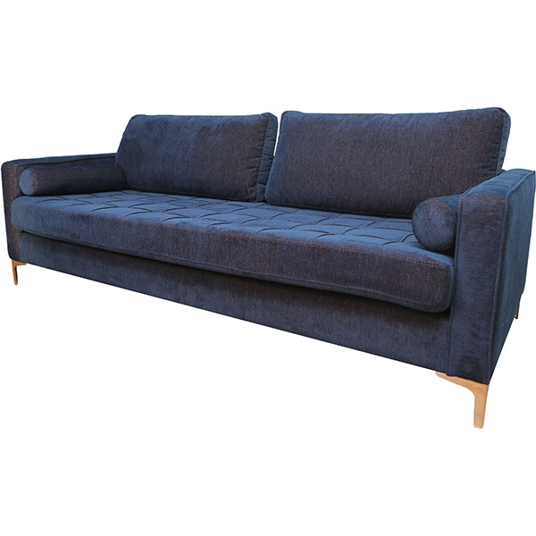 Canapea fixa Carla, 3 locuri, 223 x 96 x 65 cm, bleumarin