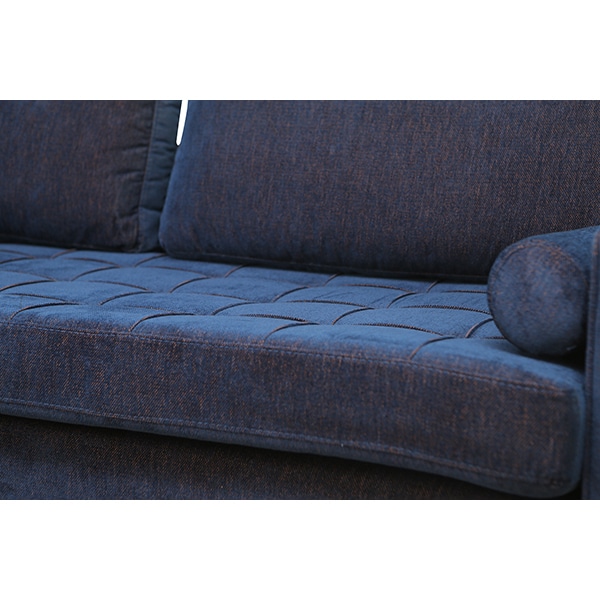 Canapea fixa Carla, 3 locuri, 223 x 96 x 65 cm, bleumarin