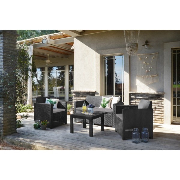 Set mobilier gradina KETER Alabama, 4 piese, grafit