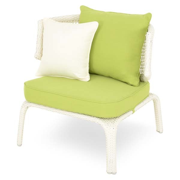 Set mobilier gradina MAISON MEX Cerres, 3 piese, alb-verde