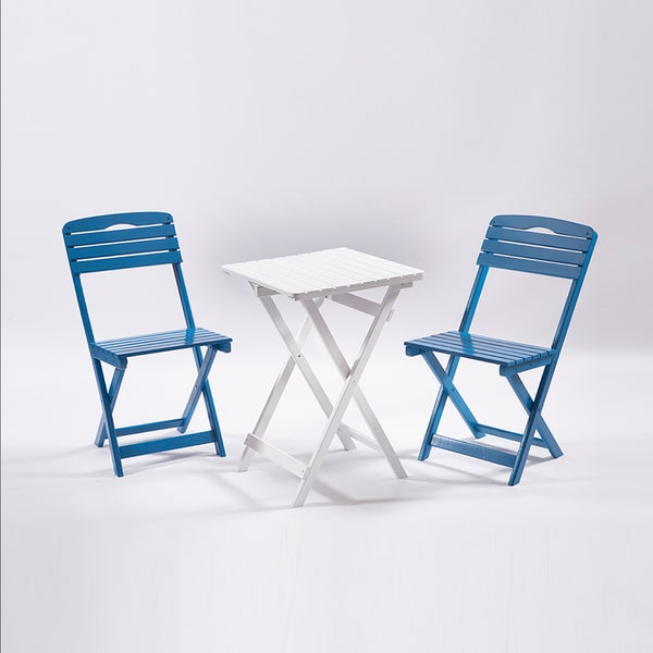 Set mobilier gradina GAUGE CONCEPT Color, 3 piese, albastru-alb