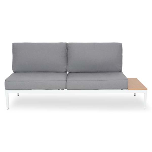 Set mobilier gradina MAISON MEX Ronan, 4 piese, alb-gri