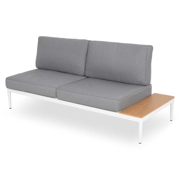 Set mobilier gradina MAISON MEX Ronan, 4 piese, alb-gri