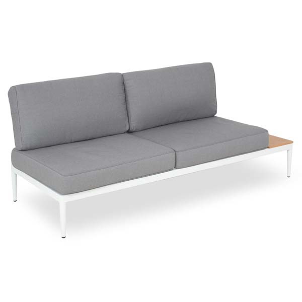 Set mobilier gradina MAISON MEX Ronan, 4 piese, alb-gri