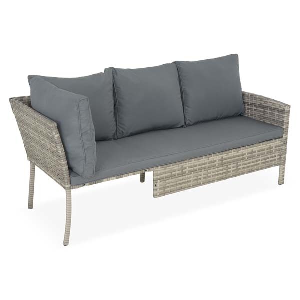 Set mobilier gradina MAISON MEX Nantes, 6 piese, gri