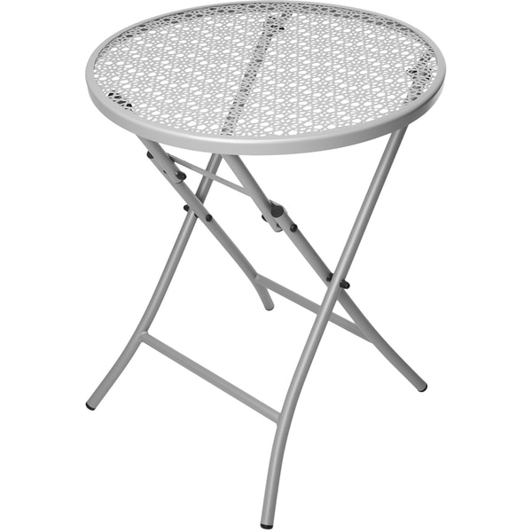 Masa terasa KOOPMAN X81100130, metal, 60 x 60 x 70 cm, gri deschis