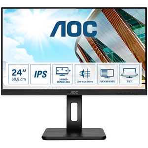 Monitor LED IPS AOC Q24P2Q, 23.8" Quad HD, 75Hz, Flicker Free, negru