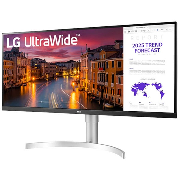 Monitor LED IPS LG 34WN650-W, 34", UltraWide FHD, 75Hz, DisplayHDR 400, AMD FreeSync, alb