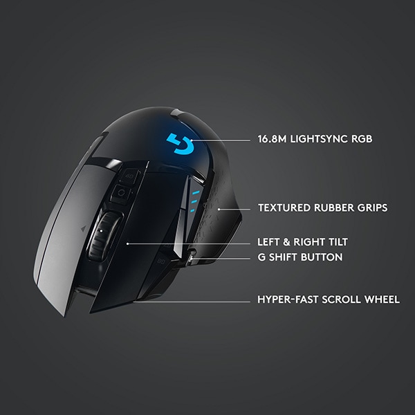 Mouse Gaming Wireless LOGITECH G502 Lightspeed, 16000 dpi, negru