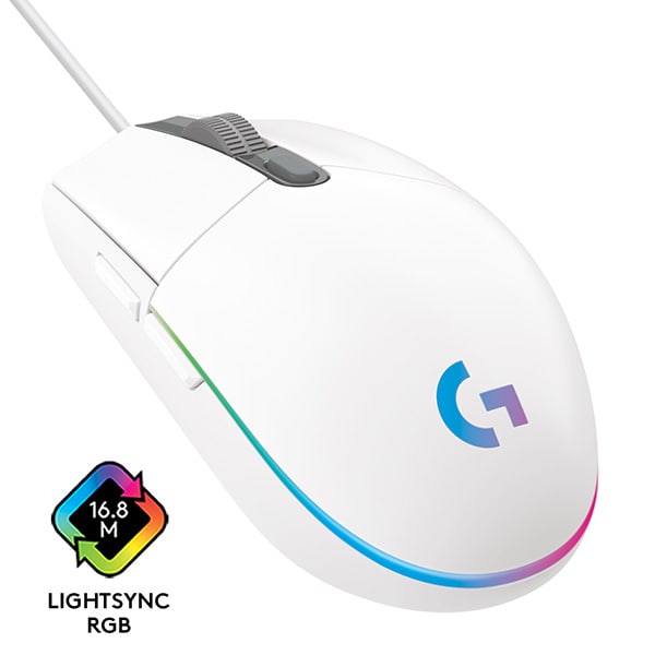 Mouse Gaming LOGITECH G102 LIGHTSYNC, 8000 dpi, alb