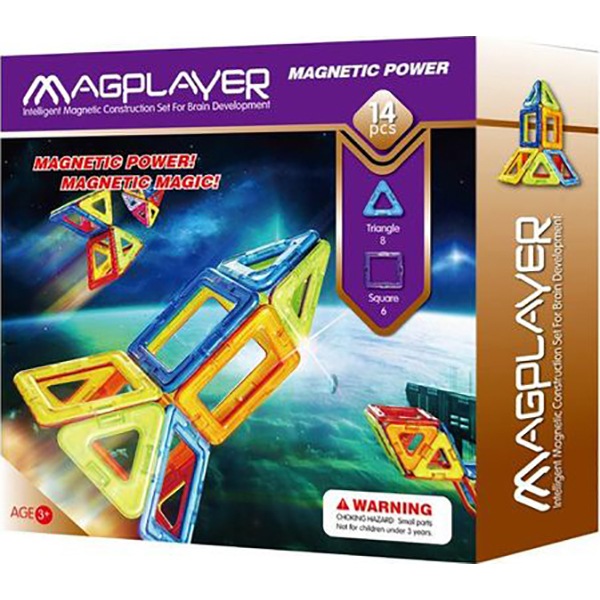 Joc Constructie Magnetic Magplayer Mpb 14 3 Ani 14 Piese