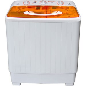 Masina de spalat rufe semiautomata VORTEX VO1500, 6 kg, 1300rpm, alb-portocaliu