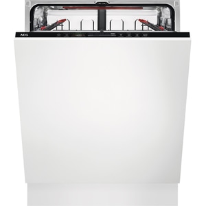 Masina de spalat vase incorporabila AEG FSE74617P, AirDry, 13 seturi, 7 programe, 60 cm, Clasa C, panou comanda negru