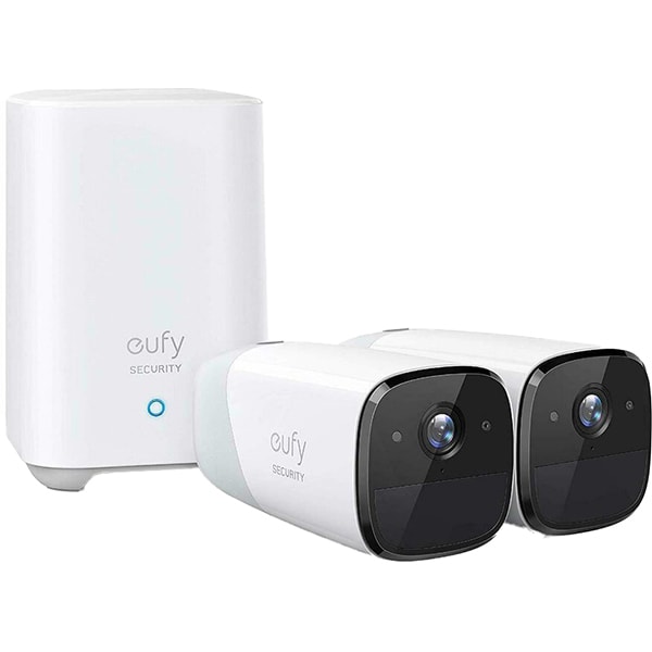 Kit supraveghere video eufyCam 2 Security T88413D2, 2 camere, HD 1080p, Wi-Fi, Waterproof, 16 canale, alb