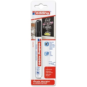 Marker pentru sticla EDDING 4095, creta lichida pe baza de apa, 2-3 mm, negru
