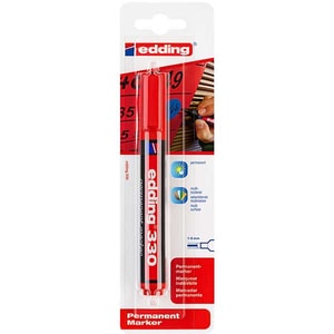 Marker permanent EDDING 330, 1-5 mm, rosu