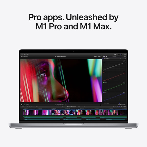 Laptop APPLE MacBook Pro 16 mk183ze/a, Apple M1 Pro, 16.2" Liquid Retina XDR, 16GB, SSD 512GB, Grafica integrata, macOS Monterey, Space Gray - Tastatura layout INT