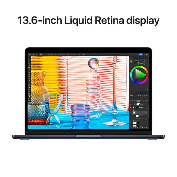 Laptop APPLE MacBook Air 13 mly43ze/a, Apple M2, 13.6" Retina Display, 8GB, SSD 512GB, 10-core GPU, macOS Monterey, Midnight, Tastatura layout INT