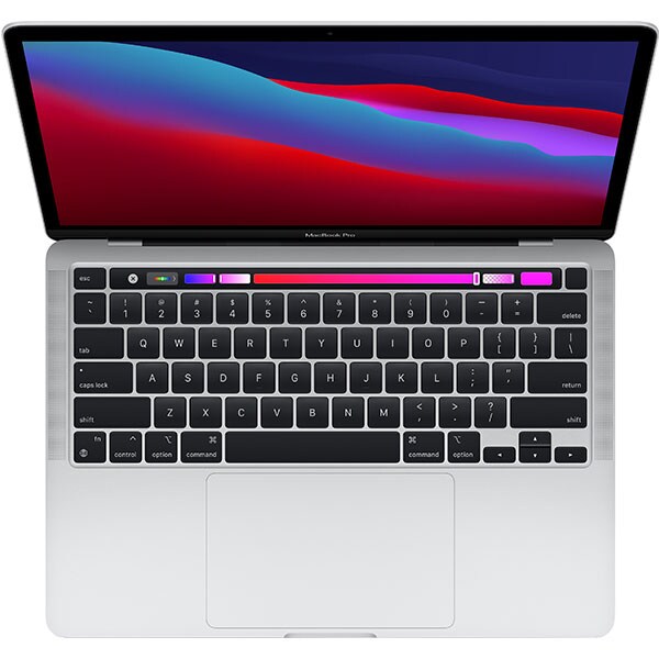Laptop APPLE MacBook Pro 13 mydc2ze/a, Apple M1, 13.3" Retina Display si Touch Bar, 8GB, SSD 512GB, Grafica integrata, macOS Big Sur, Silver - Tastatura layout INT