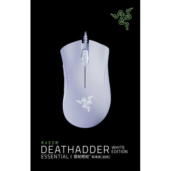 Mouse Gaming RAZER DeathAdder Essential 2021, 6400 dpi, alb