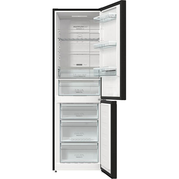 Combina frigorifica GORENJE NRK619EABXL4, No Frost Plus, 300 l, H 185 cm, Clasa E, negru